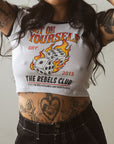 Bet On Yourself Baby Crop Tee - REBEL SOUL COLLECTIVE
