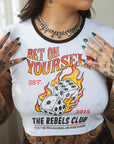 Bet On Yourself Baby Crop Tee - REBEL SOUL COLLECTIVE