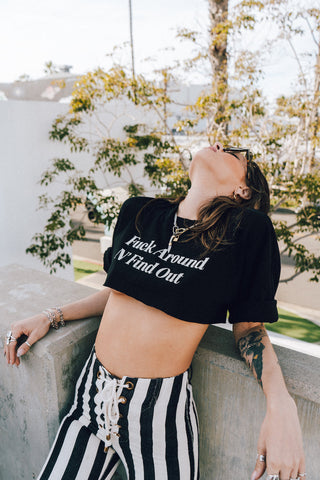 Find Out Cropped Tee - REBEL SOUL COLLECTIVE