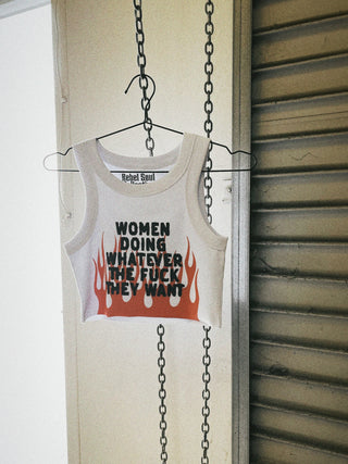 Flame Crop Tank - one offs slight defects