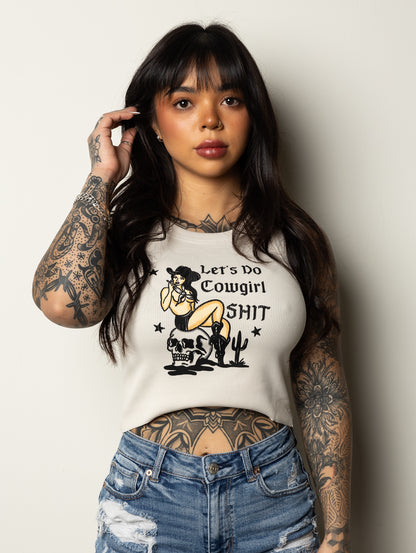 Cowgirl Raw Cropped Tank - REBEL SOUL COLLECTIVE