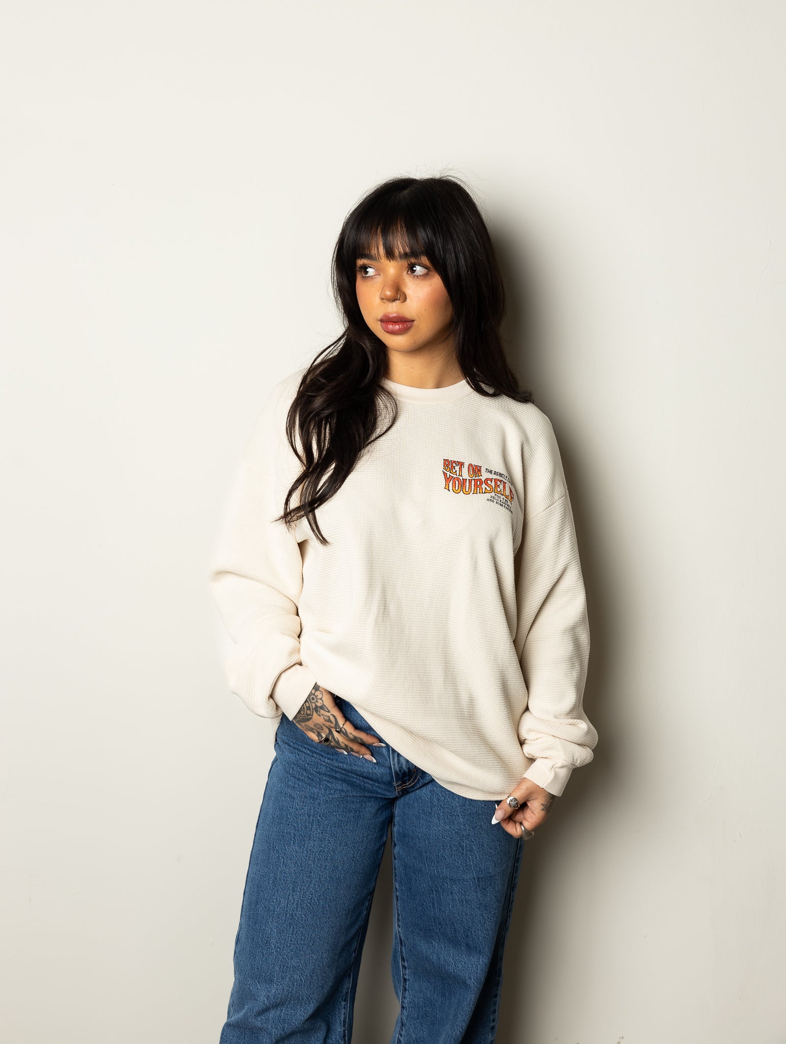 Bet On Yourself Thermal Long Sleeve Tee - REBEL SOUL COLLECTIVE